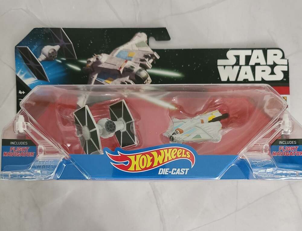 Hot Wheels Star Wars Die Cast Flight Navigator Tie Fighter vs Ghost